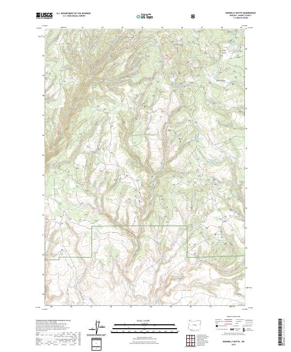 Donnelly Butte, OR — USGS 7.5-minute topo (2023)