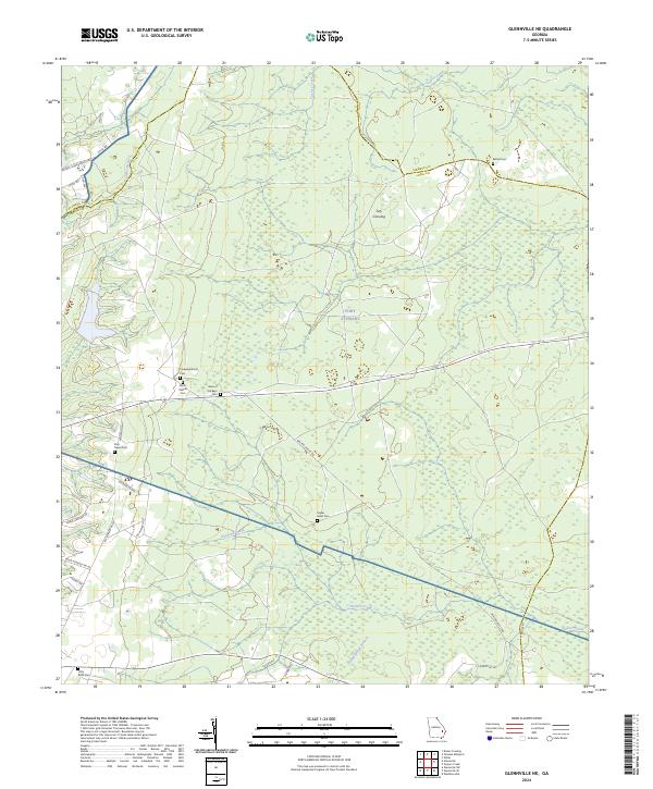 Glennville NE, GA — USGS 7.5-minute topo (2024)