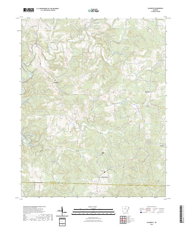 Elizabeth, AR — USGS 7.5-minute topo (2024)