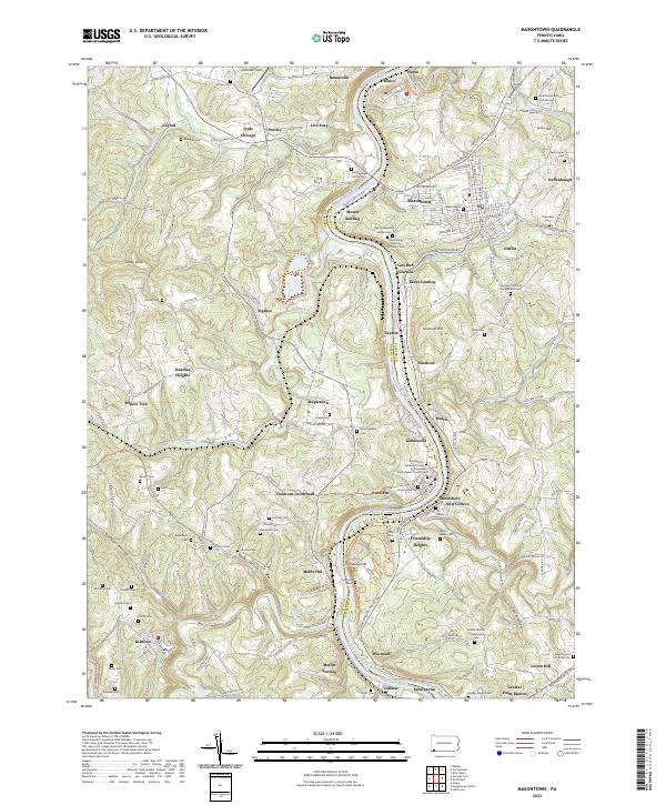 Masontown, PA — USGS 7.5-minute topo (2023)
