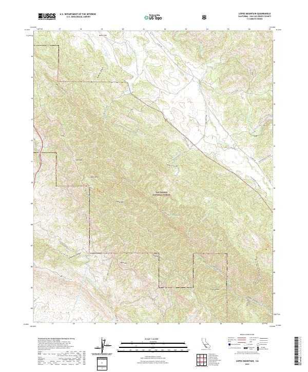 Lopez Mountain, CA — USGS 7.5-minute topo (2021)