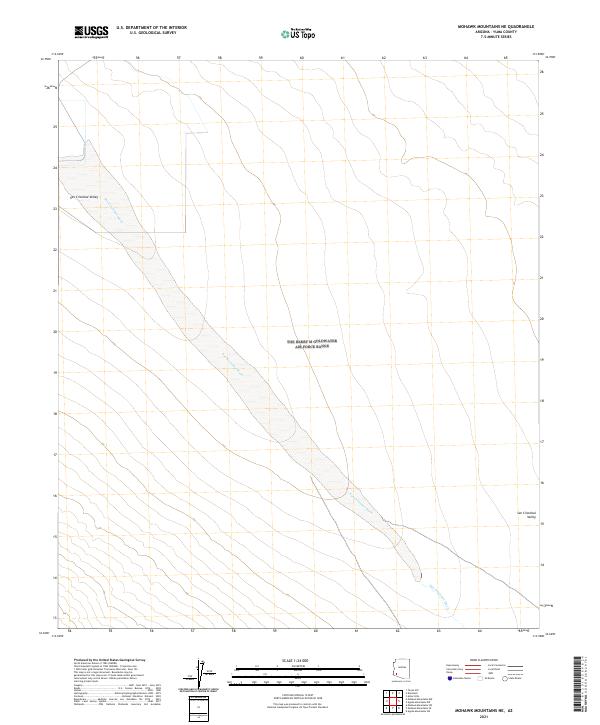 Mohawk Mountains NE, AZ — USGS 7.5-minute topo (2021)