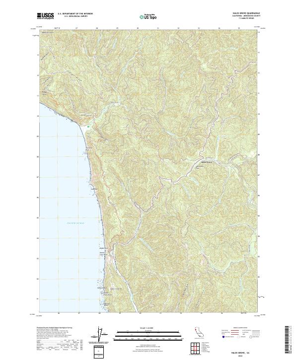 Hales Grove, CA — USGS 7.5-minute topo (2022)