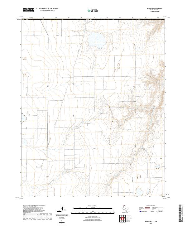 Bernstein, TX-OK — USGS 7.5-minute topo (2022)