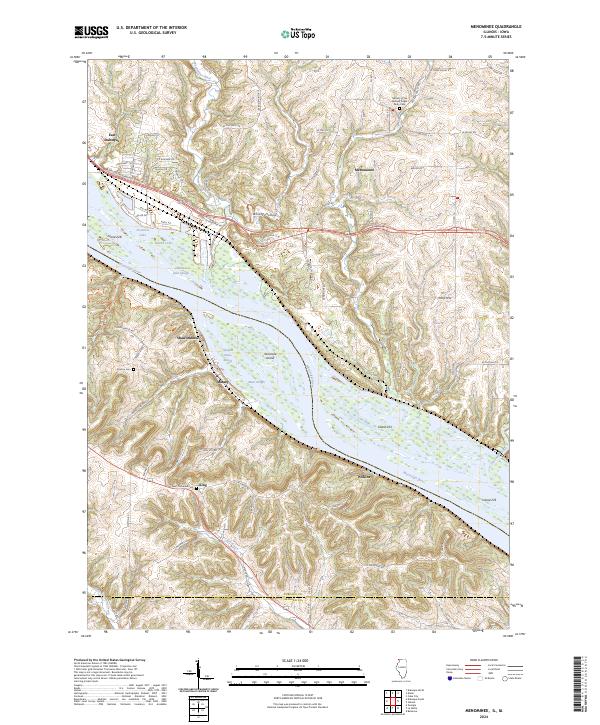 Menominee, IL-IA — USGS 7.5-minute topo (2024)