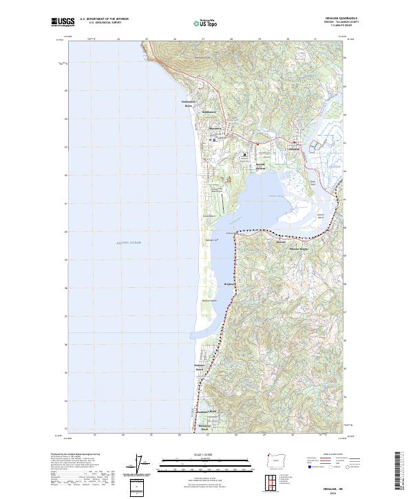 Nehalem, OR — USGS 7.5-minute topo (2024)