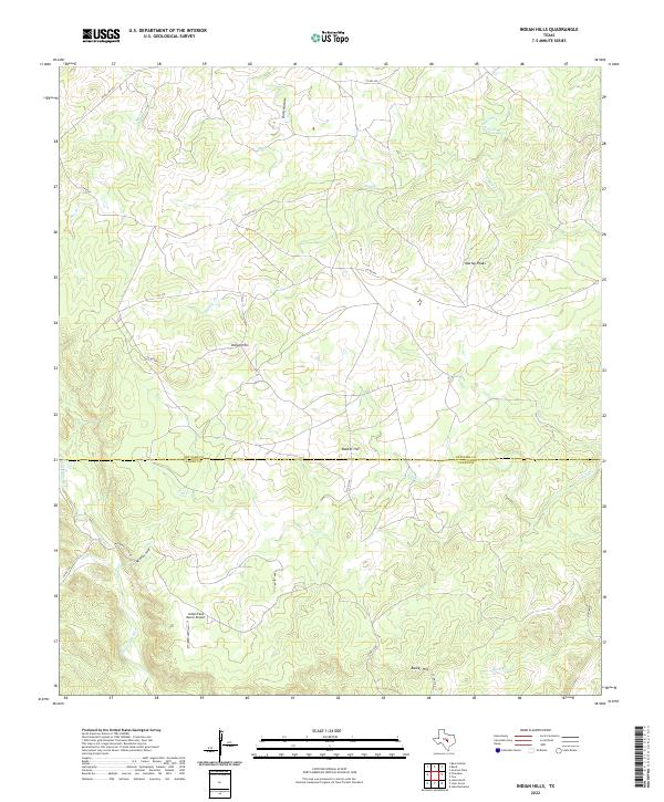 Indian Hills, TX — USGS 7.5-minute topo (2022)
