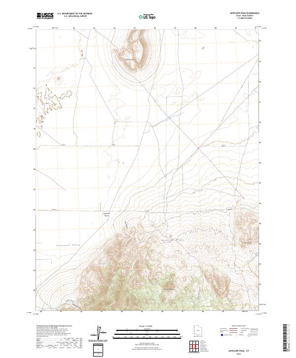 Antelope Peak, UT — USGS 7.5-minute topo (2023)