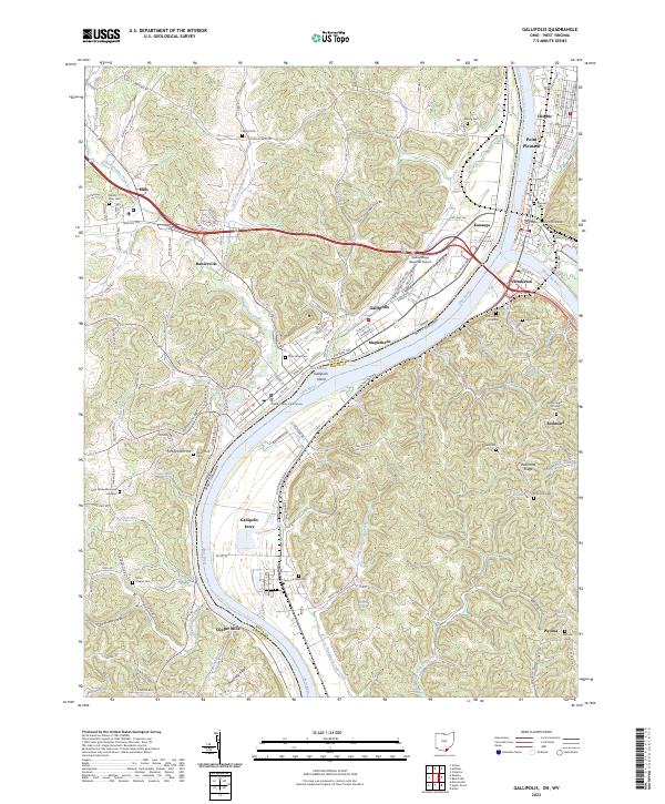 Gallipolis, OH-WV — USGS 7.5-minute topo (2023)