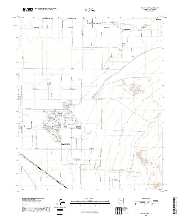 Sacaton Butte, AZ — USGS 7.5-minute topo (2021)