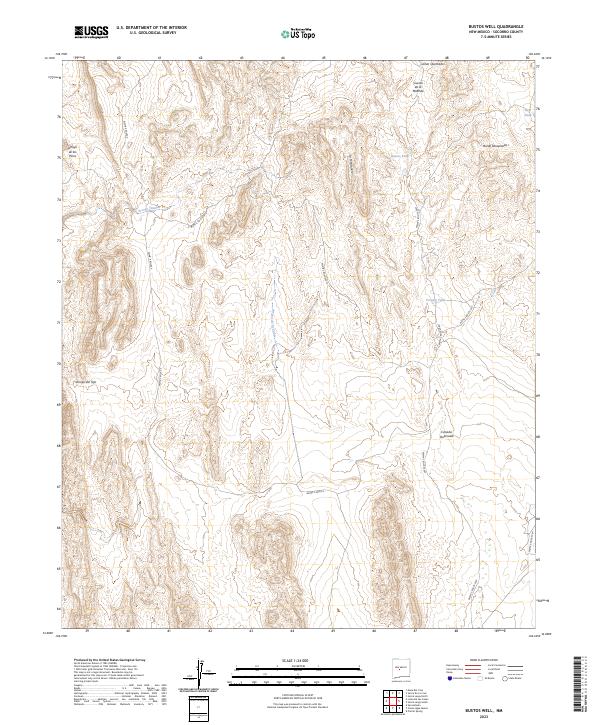 Bustos Well, NM — USGS 7.5-minute topo (2023)