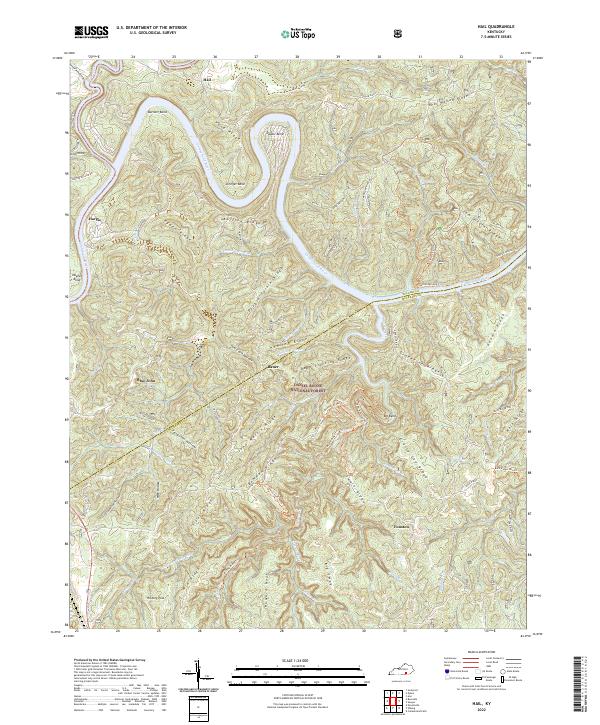 Hail, KY — USGS 7.5-minute topo (2022)