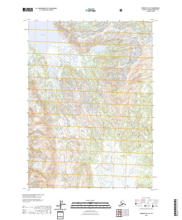 Cordova B-2 SE, AK — USGS 7.5-minute topo (2024)