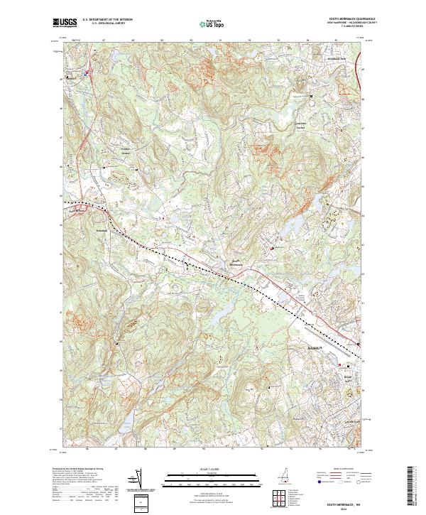 South Merrimack, NH — USGS 7.5-minute topo (2024)