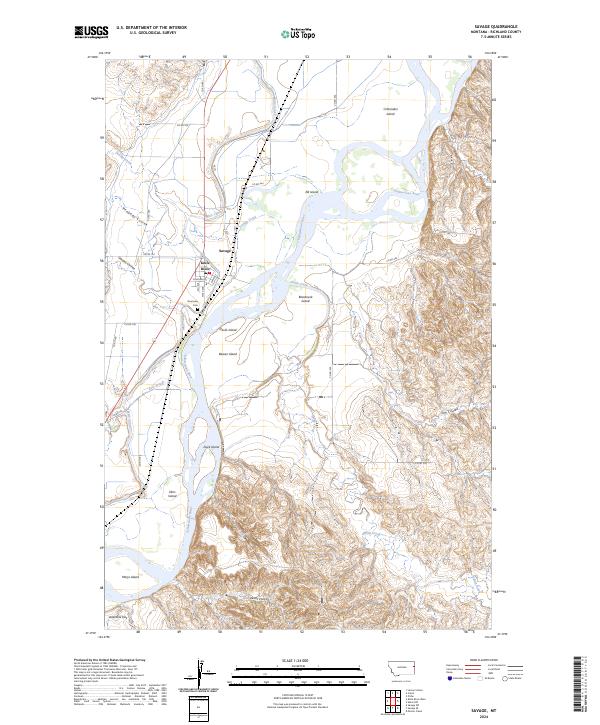 Savage, MT — USGS 7.5-minute topo (2024)