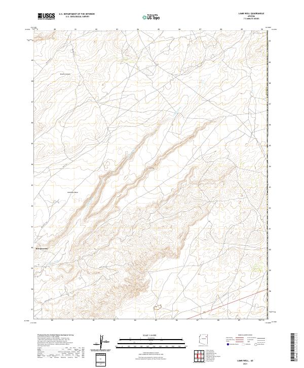 Lamb Well, AZ — USGS 7.5-minute topo (2021)