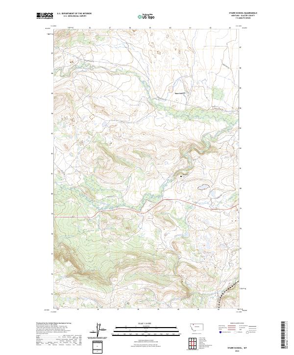 Starr School, MT — USGS 7.5-minute topo (2024)