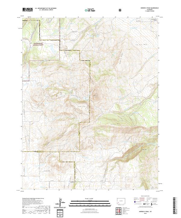 Horsefly Peak, CO — USGS 7.5-minute topo (2022)