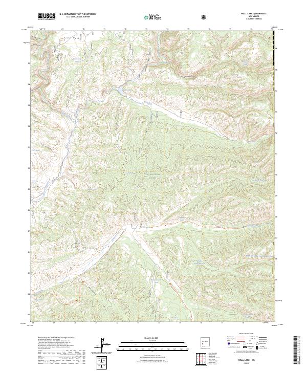 Wall Lake, NM — USGS 7.5-minute topo (2023)