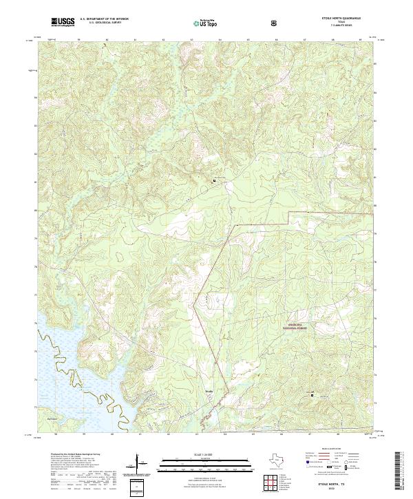 Etoile North, TX — USGS 7.5-minute topo (2022)