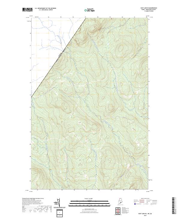 East Lake SE, ME-QC — USGS 7.5-minute topo (2024)