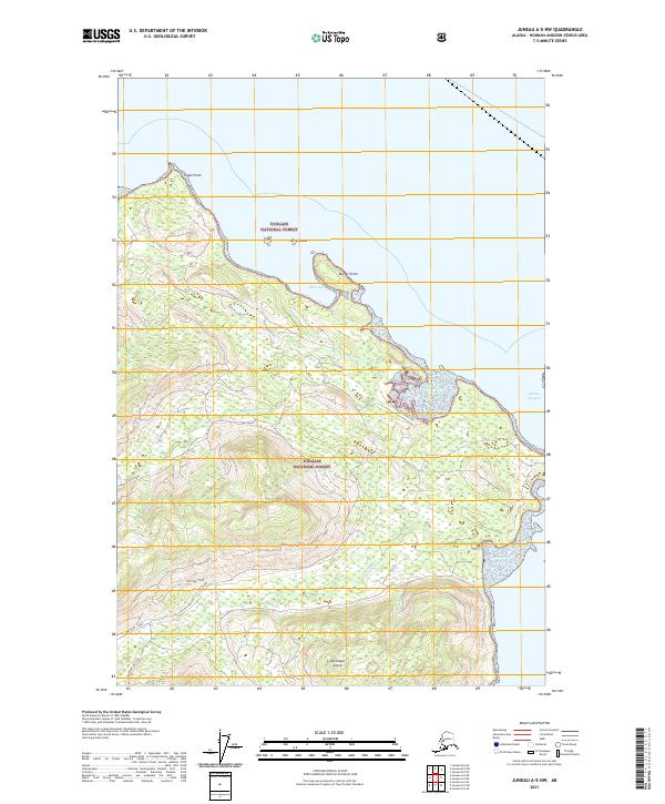 Juneau A-5 NW, AK — USGS 7.5-minute topo (2021)