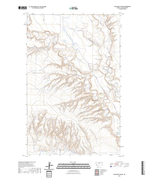 Telescope Coulee, MT — USGS 7.5-minute topo (2024)