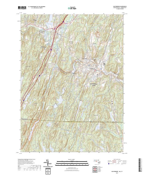 Southbridge, MA-CT — USGS 7.5-minute topo (2024)