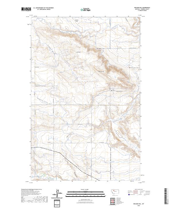 Belgian Hill, MT — USGS 7.5-minute topo (2024)