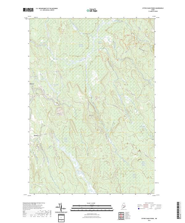 Otter Chain Ponds, ME — USGS 7.5-minute topo (2024)