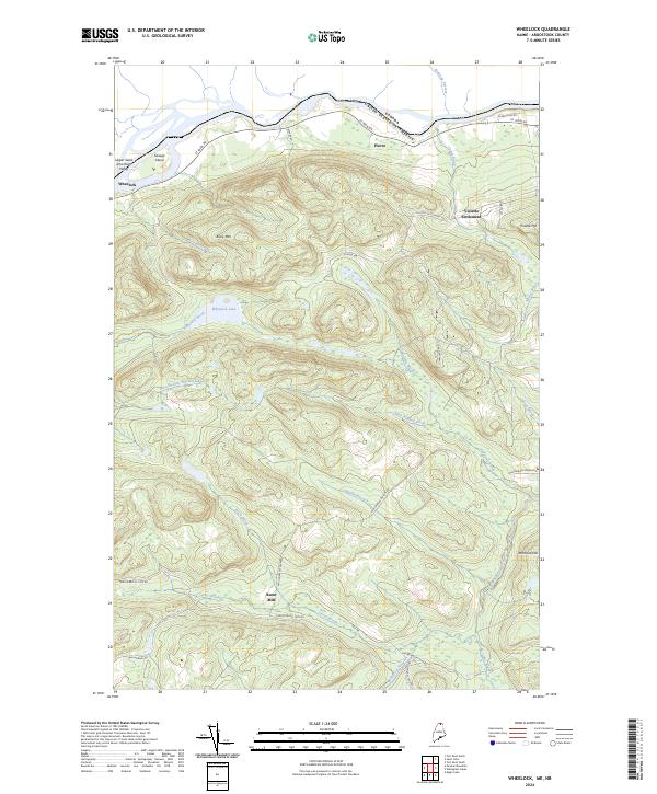 Wheelock, ME-NB — USGS 7.5-minute topo (2024)