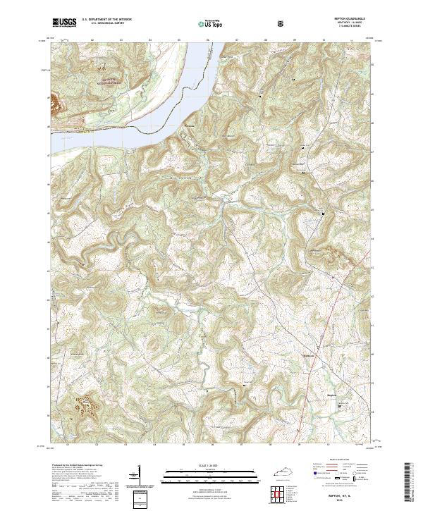 Repton, KY-IL — USGS 7.5-minute topo (2022)