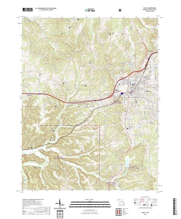 Rolla, MO — USGS 7.5-minute topo (2021)