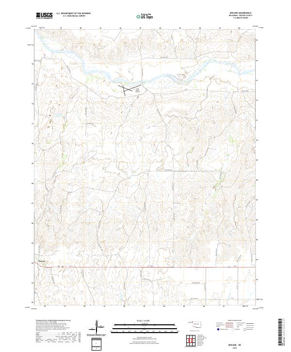 Mocane, OK — USGS 7.5-minute topo (2022)