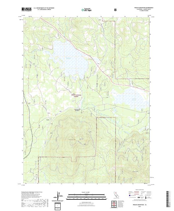 Pegleg Mountain, CA — USGS 7.5-minute topo (2021)