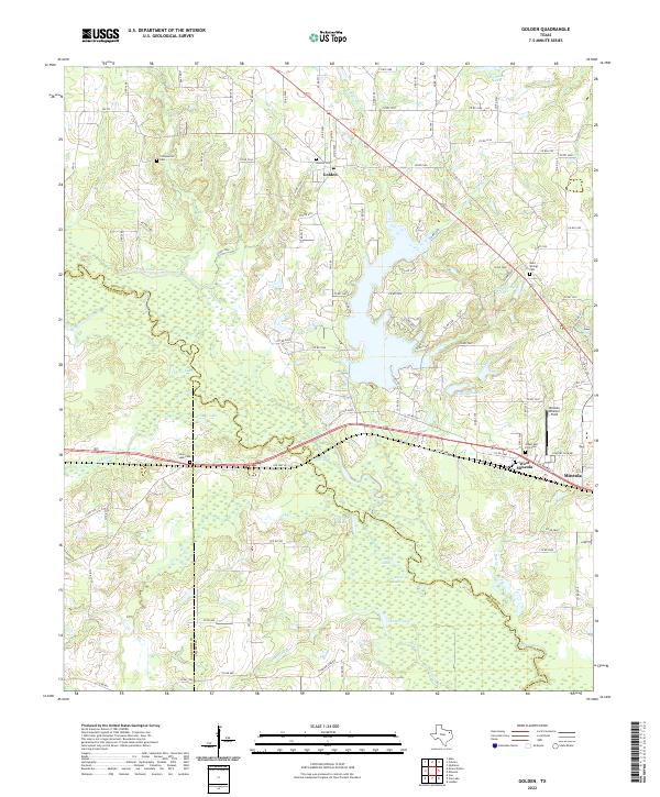 Golden, TX — USGS 7.5-minute topo (2022)