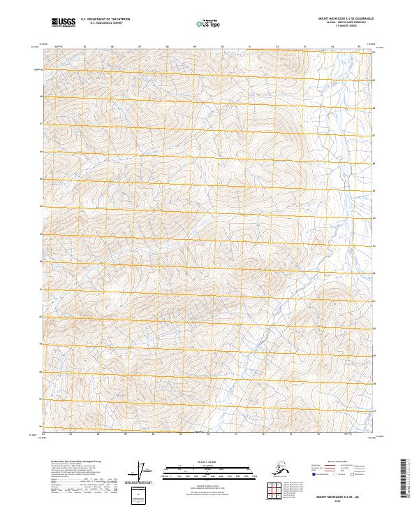 Mount Michelson A-2 SE, AK — USGS 7.5-minute topo (2023)