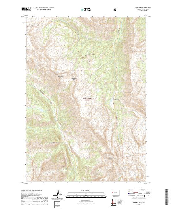 Crystal Peak, WY — USGS 7.5-minute topo (2021)
