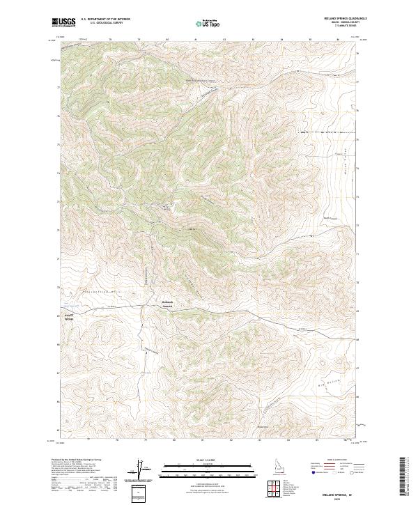 Ireland Springs, ID — USGS 7.5-minute topo (2023)