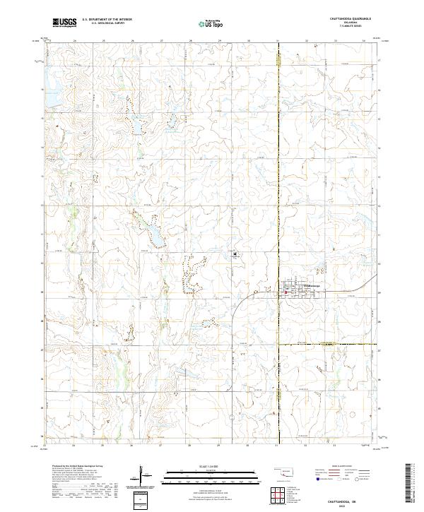 Chattanooga, OK — USGS 7.5-minute topo (2022)