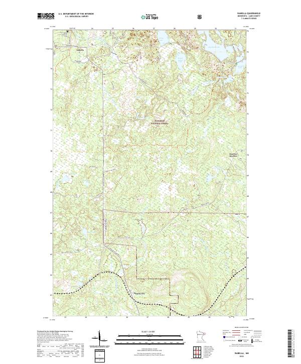 Isabella, MN — USGS 7.5-minute topo (2022)