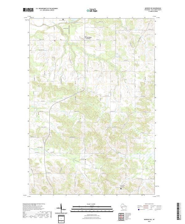 Mondovi NE, WI — USGS 7.5-minute topo (2022)