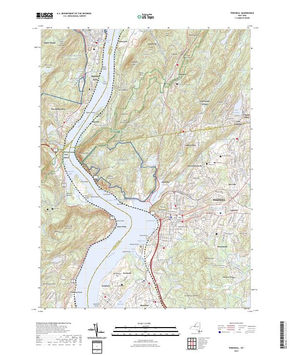 Peekskill, NY — USGS 7.5-minute topo (2023)