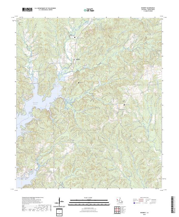 Negreet, LA — USGS 7.5-minute topo (2024)
