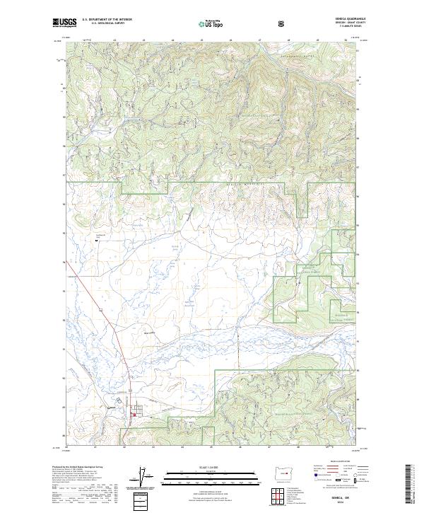 Seneca, OR — USGS 7.5-minute topo (2024)