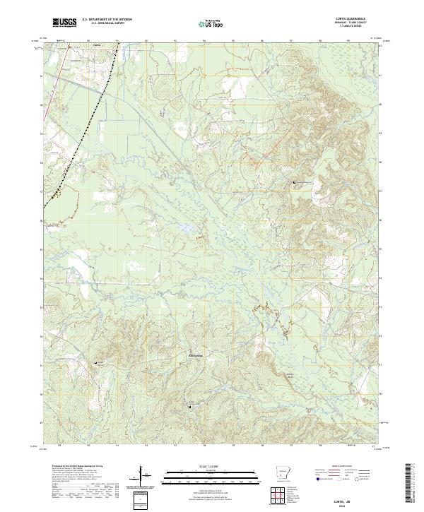 Curtis, AR — USGS 7.5-minute topo (2024)