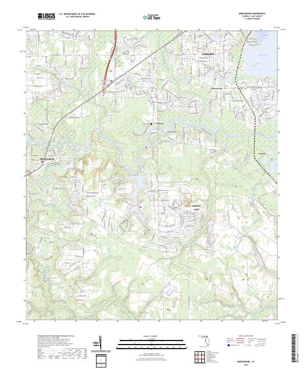 Middleburg, FL — USGS 7.5-minute topo (2024)