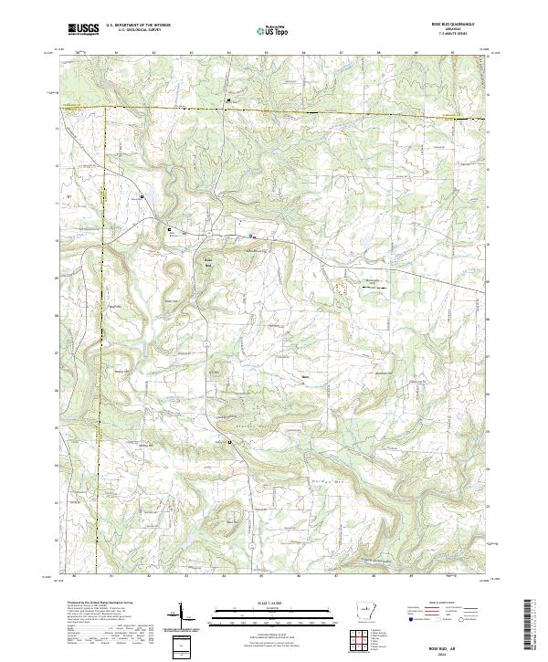 Rose Bud, AR — USGS 7.5-minute topo (2024)
