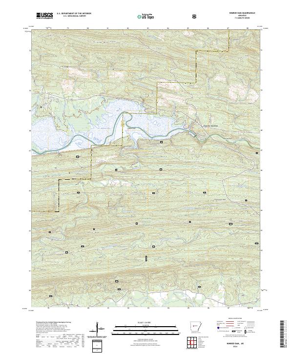 Nimrod Dam, AR — USGS 7.5-minute topo (2024)