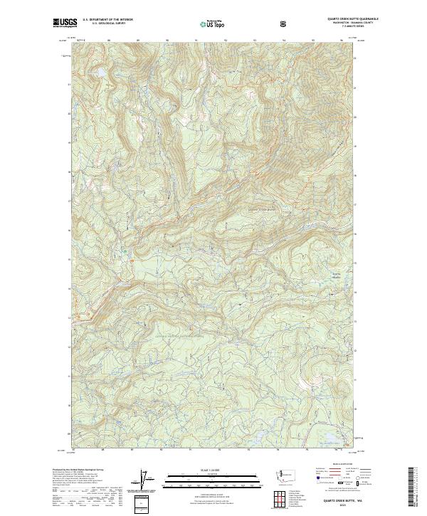 Quartz Creek Butte, WA — USGS 7.5-minute topo (2023)